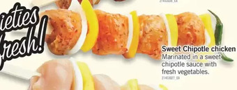 Fortinos Fresh Meat Kebobs. Sweet Chipotle Chicken offer