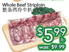 Ample Food Market Whole Beef Striploin offer