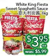 Ample Food Market White King Fiesta Sweet Spaghetti Sauce offer
