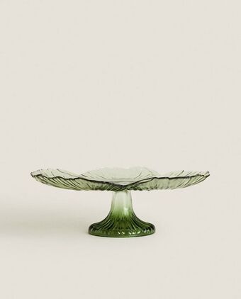 ZARA HOME Flower-shaped glass cake dish offer