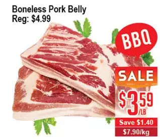 Skyland Foodmart Boneless Pork Belly offer