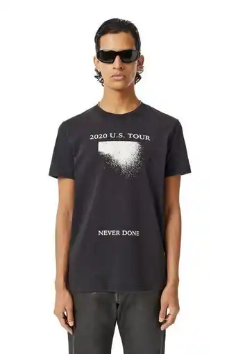 Diesel T-shirt with 'tour' print offer