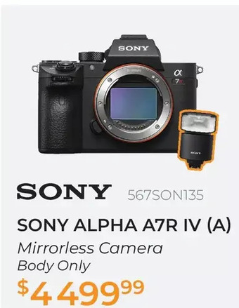 Henry's Sony Alpha A7R IV (A) Mirrorless Camera Body Only offer