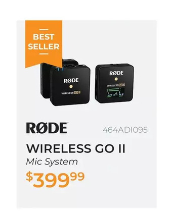 Henry's Rode Wireless Go II Mic System offer