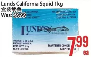 Bestco Food Mart Lunds California Squid offer