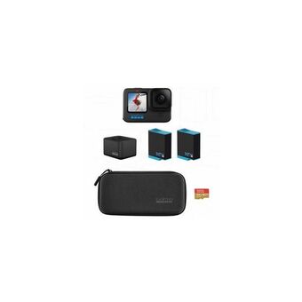 Best Buy Gopro hero10 black - essential bundle - gopro hero 10 black + 2 extra battery + compact case + 64 gb microsd card offer