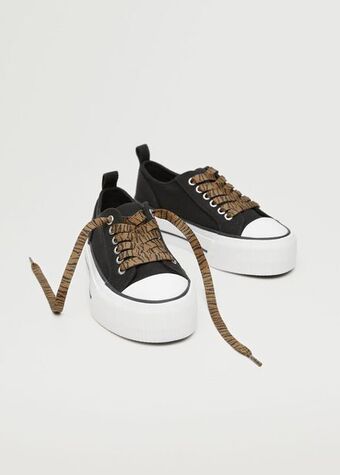 Mango Platform lace-up sneakers offer
