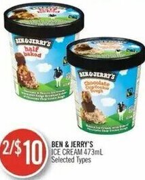 Shoppers Drug Mart Ben & Jerry's Ice Cream 473ml offer