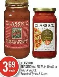 Shoppers Drug Mart Classico Traditional Pizza (410ml) or Pasta Sauce offer