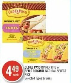 Shoppers Drug Mart Old El Paso Dinner Kits or Ben's Original Natural Select Rice offer