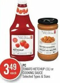 Shoppers Drug Mart PC Tomato Ketchup (1L) or Cooking Sauce offer