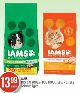 Shoppers Drug Mart Iams Dry Cat Food or Dog Food 1.59kg-3.18kg offer