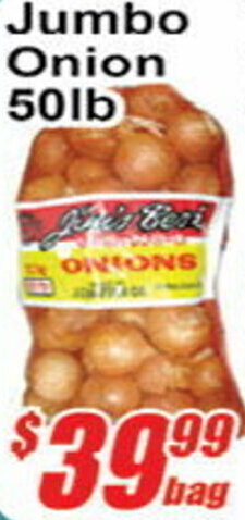 Jumbo Onion 50lb