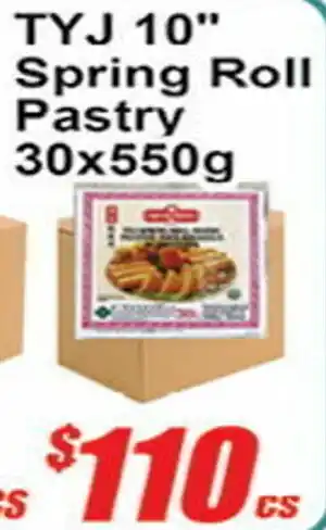 Jian Hing Supermarket TYJ 10" Spring Roll Pastry 30x550g offer