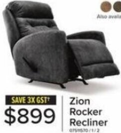 Leon's Zion Rocker Recliner offer