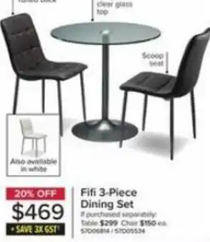 Leon's Fifi 3-Piece Dining Set offer