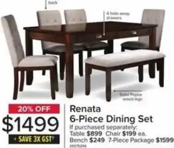 Leon's Renata 6-Piece Dining Set offer