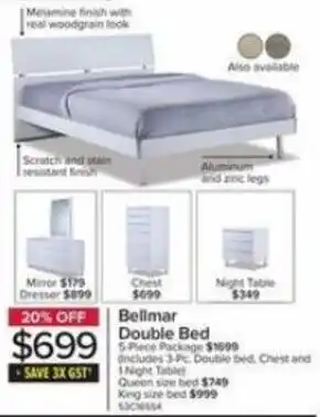 Leon's Bellmar Doube Bed offer