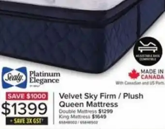 Leon's Velvet Sky Firm/Plush Queen Mattress offer