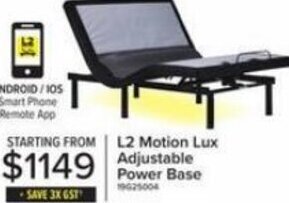 Leon's L2 Motion Lux Adjustable Power Base offer