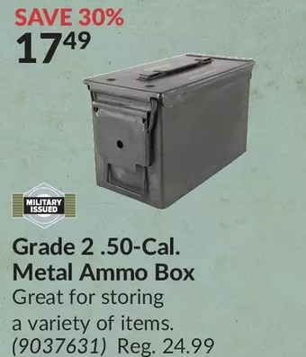 Princess Auto Military Issued Grade 2.50-Cal. Metal Ammo Box offer