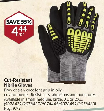 Princess Auto Cut-Resistant Nitrile Gloves offer