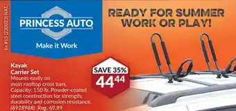 Princess Auto Kayak Carrier Set offer