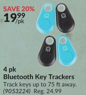 Princess Auto 4 pk Bluetooth Key Trackers offer