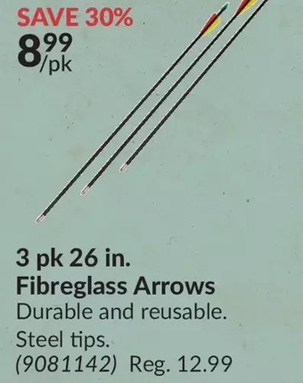 Princess Auto 3 pk 26 in. Fibreglass Arrows offer