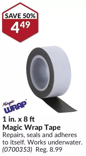Princess Auto 1 in. x 8 ft Magic Wrap Tape offer