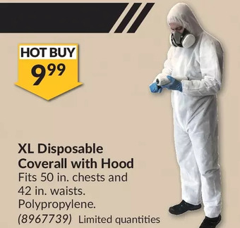 Princess Auto XL Disposable Coverall with Hood offer