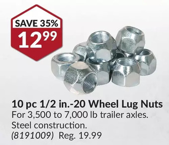 Princess Auto 10 pc 1/2 in. -20 Wheel Lug Nuts offer