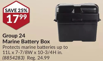 Princess Auto Group 24 Marine Battery Box offer