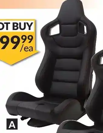 Princess Auto Power Fist Adjustable Racing Seats Pilot offer