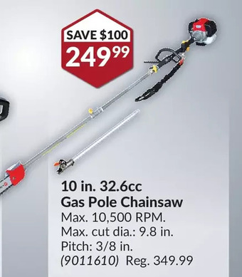 Princess Auto Forest King 10 in. 32.6cc Gas Pole Chainsaw offer