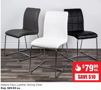 Kitchen Stuff Plus Delano Faux Leather Dining Chair offer