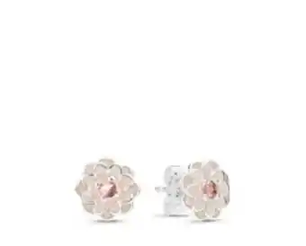Pandora Blooming dahlia, cream enamel & blush pink crystals offer