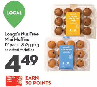 Longo's Longo's Nut Free Mini Muffins offer