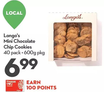 Longo's Longo's Mini Chocolate Chip Cookies offer