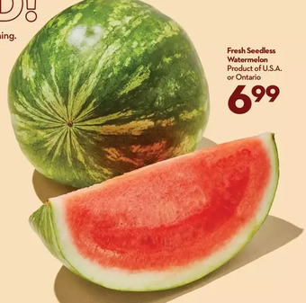 Longo's Fresh Seedless Watermelon offer