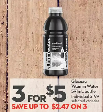 Longo's Glaceau Vitamin Water offer