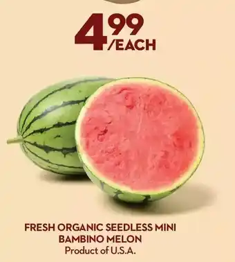 Longo's Fresh Organic Seedless Mini Bambino Melon offer