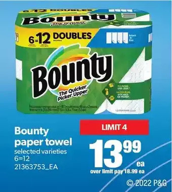 Real Canadian Superstore Bounty Paper Towel offer