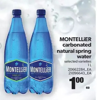 Real Canadian Superstore Montellier Carbonated Natural Spring Water offer