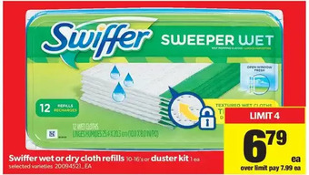 Real Canadian Superstore Swiffer Wet or Dry Cloth Refills or Duster Kit offer