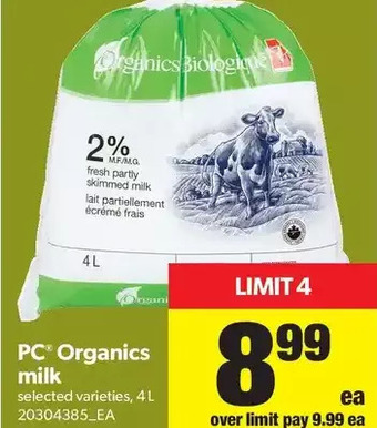 Real Canadian Superstore PC Organics Milk offer