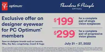 Real Canadian Superstore Theodore & Pringle Optical offer