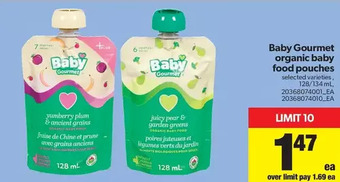 Real Canadian Superstore Baby Gourmet Organic Baby Food Pouches offer