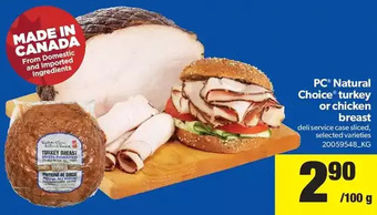 Real Canadian Superstore PC Natural Choice Turkey or Chicken Breast offer