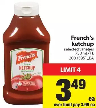 Real Canadian Superstore French's Ketchup offer